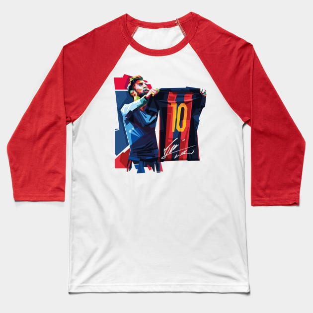 Lionel Mesi Baseball T-Shirt by dsatrio99